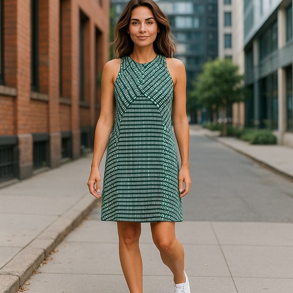 Anthropologie Maeve Seamed Jacquard Mini Dress - Picture 3 of 13